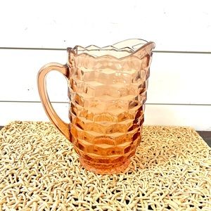 Vintage pink glass pitcher Whitehall decor replacement